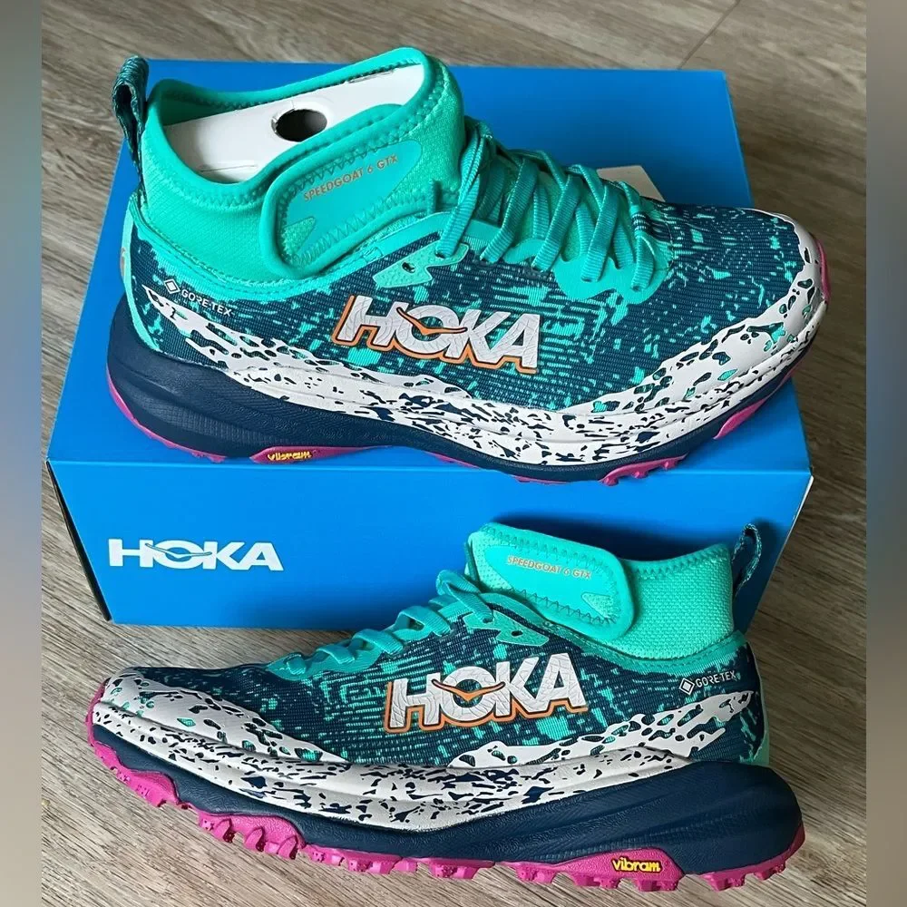 Hoka Women's Speedgoat 6 Mid GTX Shoes Waterproof Megagrip Hiking Trail Sports